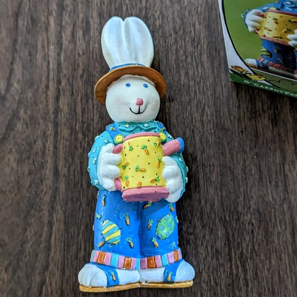 Carrot Patch Bunny Rabbit 8" Holiday Workshop Figure Sue Dreamer Easter 1995 - Picture 3 of 16